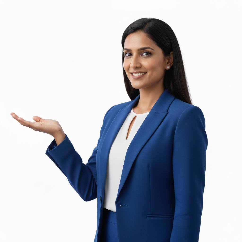 Woman using a calculator app to make informed decisions